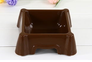 宠博士咖啡色方形碗 波奇宠物商城中的贴心日用品，为爱宠打造精致生活